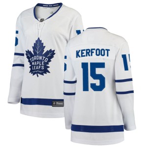 Women's Toronto Maple Leafs Alexander Kerfoot Fanatics Branded Breakaway Away Jersey - White