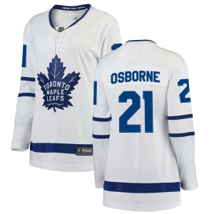 Women's Toronto Maple Leafs Mark Osborne Fanatics Branded Breakaway Away Jersey - White