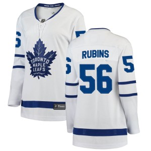 Women's Toronto Maple Leafs Kristians Rubins Fanatics Branded Breakaway Away Jersey - White