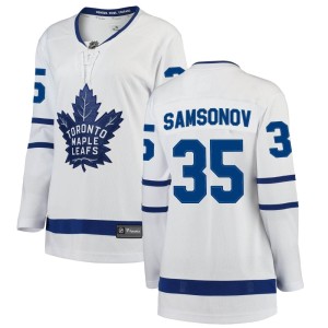 Women's Toronto Maple Leafs Ilya Samsonov Fanatics Branded Breakaway Away Jersey - White