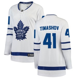 Women's Toronto Maple Leafs Dmytro Timashov Fanatics Branded Breakaway Away Jersey - White