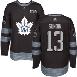 Men's Toronto Maple Leafs Mats Sundin Authentic 1917-2017 100th Anniversary Jersey - Black