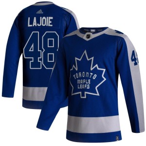 Youth Toronto Maple Leafs Maxime Lajoie Adidas Authentic 2020/21 Reverse Retro Jersey - Blue