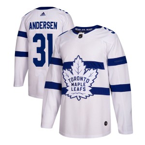 Men's Toronto Maple Leafs Frederik Andersen Adidas Authentic 2018 Stadium Series Jersey - White