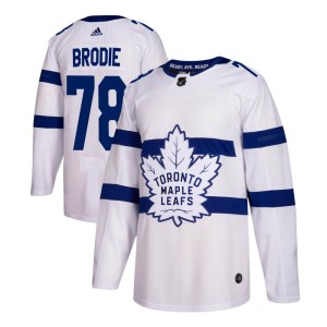 Men's Toronto Maple Leafs TJ Brodie Adidas Authentic 2018 Stadium Series Jersey - White