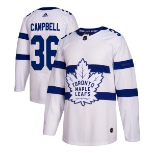 Men's Toronto Maple Leafs Jack Campbell Adidas Authentic 2018 Stadium Series Jersey - White