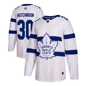 Men's Toronto Maple Leafs Michael Hutchinson Adidas Authentic 2018 Stadium Series Jersey - White