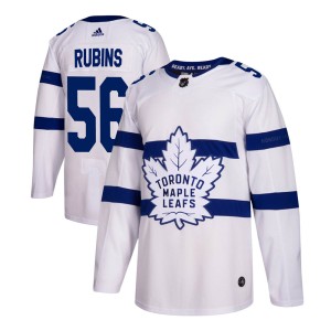 Men's Toronto Maple Leafs Kristians Rubins Adidas Authentic 2018 Stadium Series Jersey - White