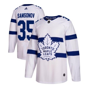 Men's Toronto Maple Leafs Ilya Samsonov Adidas Authentic 2018 Stadium Series Jersey - White