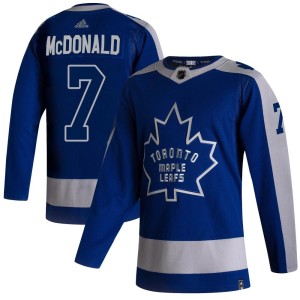 Men's Toronto Maple Leafs Lanny McDonald Adidas Authentic 2020/21 Reverse Retro Jersey - Blue
