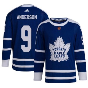 Men's Toronto Maple Leafs Glenn Anderson Adidas Authentic Reverse Retro 2.0 Jersey - Royal