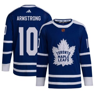 Men's Toronto Maple Leafs George Armstrong Adidas Authentic Reverse Retro 2.0 Jersey - Royal