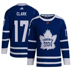 Men's Toronto Maple Leafs Wendel Clark Adidas Authentic Reverse Retro 2.0 Jersey - Royal