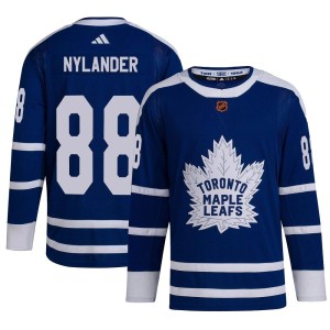 Men's Toronto Maple Leafs William Nylander Adidas Authentic Reverse Retro 2.0 Jersey - Royal