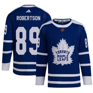 Men's Toronto Maple Leafs Nicholas Robertson Adidas Authentic Reverse Retro 2.0 Jersey - Royal