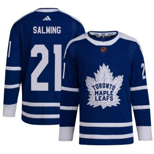 Men's Toronto Maple Leafs Borje Salming Adidas Authentic Reverse Retro 2.0 Jersey - Royal