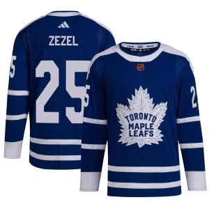 Men's Toronto Maple Leafs Peter Zezel Adidas Authentic Reverse Retro 2.0 Jersey - Royal