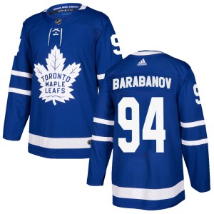 Men's Toronto Maple Leafs Alexander Barabanov Adidas Authentic Home Jersey - Blue