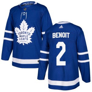 Men's Toronto Maple Leafs Simon Benoit Adidas Authentic Home Jersey - Blue
