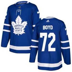 Men's Toronto Maple Leafs Travis Boyd Adidas Authentic Home Jersey - Blue
