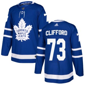 Men's Toronto Maple Leafs Kyle Clifford Adidas Authentic Home Jersey - Blue