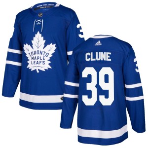 Men's Toronto Maple Leafs Rich Clune Adidas Authentic Home Jersey - Blue
