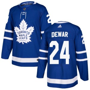 Men's Toronto Maple Leafs Connor Dewar Adidas Authentic Home Jersey - Blue