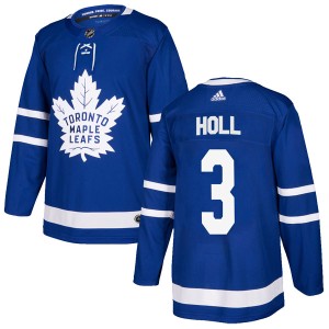 Men's Toronto Maple Leafs Justin Holl Adidas Authentic Home Jersey - Blue