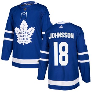 Men's Toronto Maple Leafs Andreas Johnsson Adidas Authentic Home Jersey - Blue