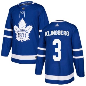 Men's Toronto Maple Leafs John Klingberg Adidas Authentic Home Jersey - Blue