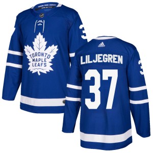Men's Toronto Maple Leafs Timothy Liljegren Adidas Authentic Home Jersey - Blue