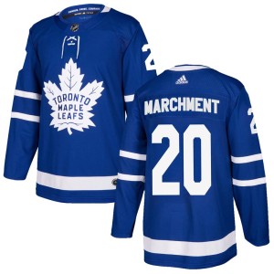 Men's Toronto Maple Leafs Mason Marchment Adidas Authentic Home Jersey - Blue