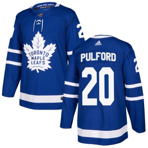 Men's Toronto Maple Leafs Bob Pulford Adidas Authentic Home Jersey - Blue