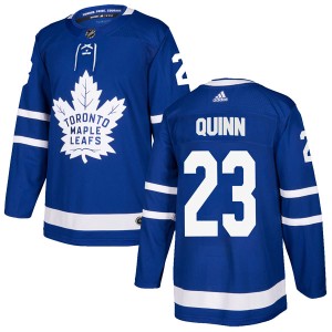 Men's Toronto Maple Leafs Pat Quinn Adidas Authentic Home Jersey - Blue