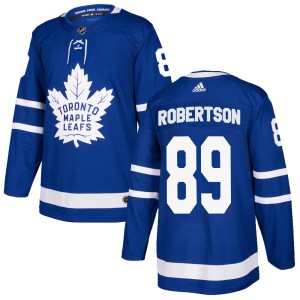 Men's Toronto Maple Leafs Nicholas Robertson Adidas Authentic Home Jersey - Blue