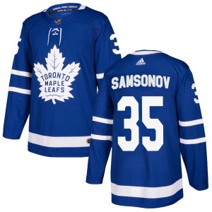 Men's Toronto Maple Leafs Ilya Samsonov Adidas Authentic Home Jersey - Blue