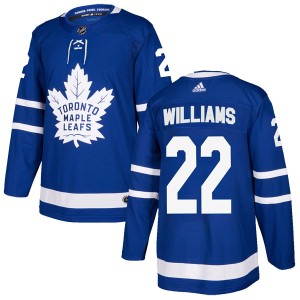 Men's Toronto Maple Leafs Tiger Williams Adidas Authentic Home Jersey - Blue
