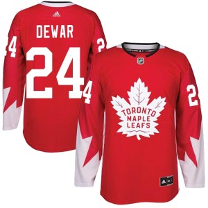 Youth Toronto Maple Leafs Connor Dewar Adidas Authentic Alternate Jersey - Red
