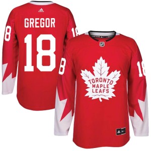 Youth Toronto Maple Leafs Noah Gregor Adidas Authentic Alternate Jersey - Red