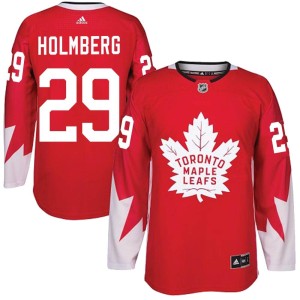 Youth Toronto Maple Leafs Pontus Holmberg Adidas Authentic Alternate Jersey - Red
