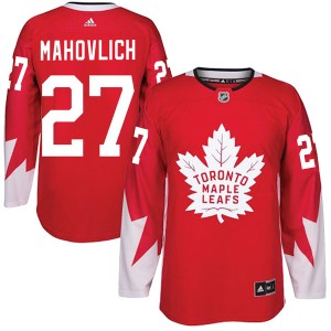 Youth Toronto Maple Leafs Frank Mahovlich Adidas Authentic Alternate Jersey - Red