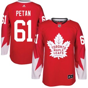 Youth Toronto Maple Leafs Nic Petan Adidas Authentic Alternate Jersey - Red