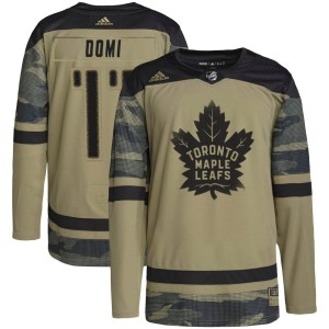 Youth Toronto Maple Leafs Max Domi Adidas Authentic Military Appreciation Practice Jersey - Camo