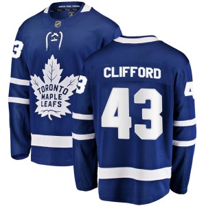 Youth Toronto Maple Leafs Kyle Clifford Fanatics Branded Breakaway Home Jersey - Blue