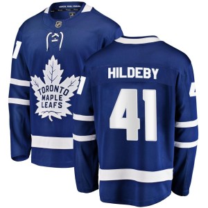 Youth Toronto Maple Leafs Dennis Hildeby Fanatics Branded Breakaway Home Jersey - Blue
