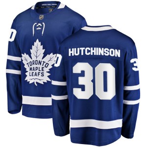 Youth Toronto Maple Leafs Michael Hutchinson Fanatics Branded Breakaway Home Jersey - Blue