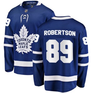 Youth Toronto Maple Leafs Nicholas Robertson Fanatics Branded Breakaway Home Jersey - Blue