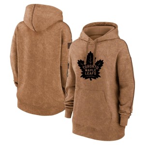 Women's Toronto Maple Leafs 2023 Salute to Service Pullover Hoodie - Brown