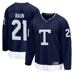Men's Toronto Maple Leafs Bobby Baun Fanatics Branded Breakaway 2022 Heritage Classic Jersey - Navy