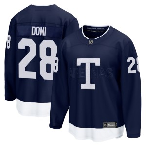 Men's Toronto Maple Leafs Tie Domi Fanatics Branded Breakaway 2022 Heritage Classic Jersey - Navy